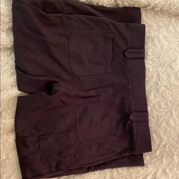 Betabrand Dark Purple Chinos Cropped Comfort Pants - Picture 3 of 3